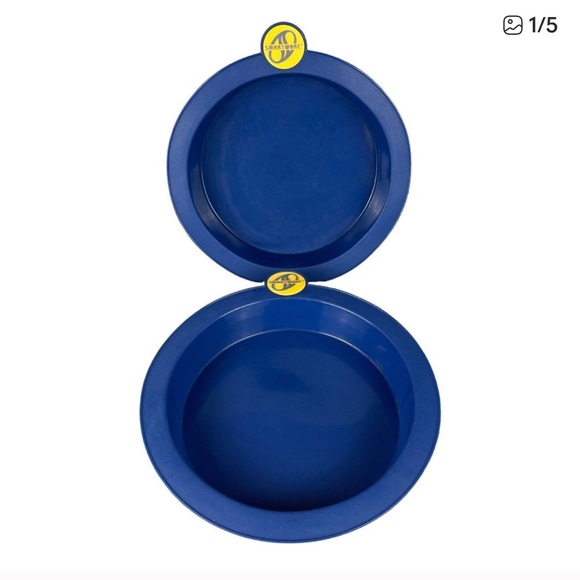 Smartware Silicone Set Of Two Round Blue Cake Pan - Picture 1 of 9
